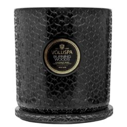 Voluspa - Burning Woods 5 Wick Hearth Candle -Voluspa Sales Store fa22 propt burning woods 8507 3