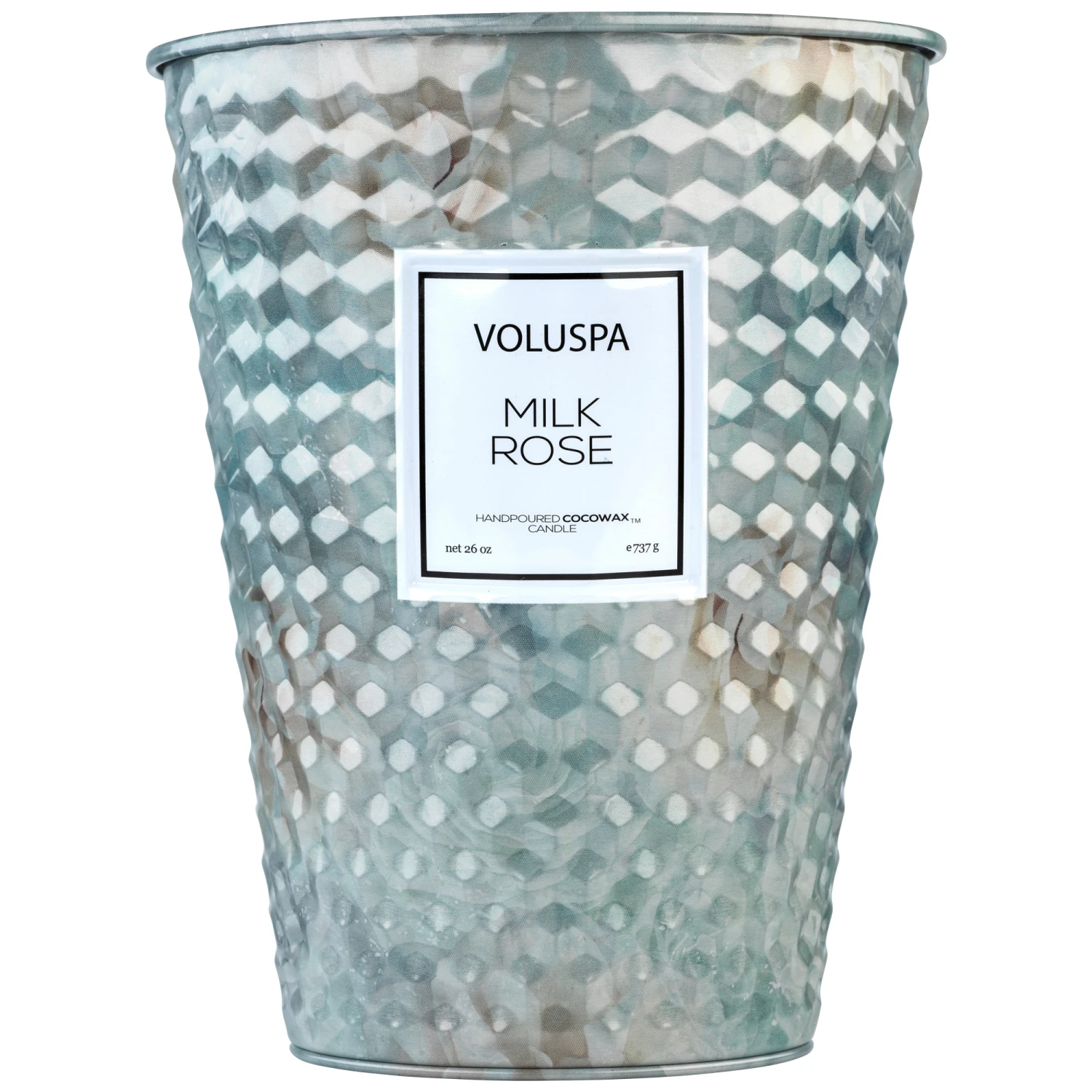 Voluspa Milk Rose - 2 Wick Table Tin Candle 1 Voluspa Milk Rose - 2 Wick Table Tin Candle