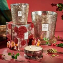 Voluspa - Gilt Pomander & Hinoki 3 Wick Hearth Candle -Voluspa Sales Store ho21 ing 73816 72816 73216 web 3