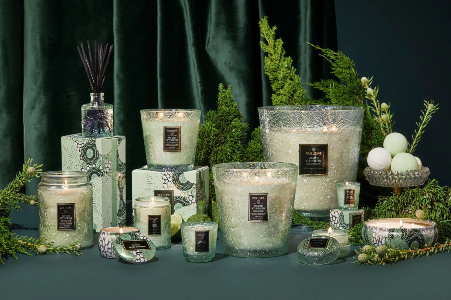 Voluspa - White Cypress 2 Wick Hearth Candle 6 Voluspa - White Cypress 2 Wick Hearth Candle - Image 6