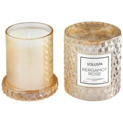 Voluspa Bergamot Rose - Cloche Candle -Voluspa Sales Store icon candle cloche cover bergamont rose 2 9a18