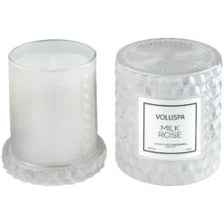 Voluspa Milk Rose - Cloche Candle -Voluspa Sales Store icon candle cloche cover milk rose 2 cb8e