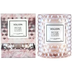 Voluspa Rose Colored Glasses - Cloche Candle