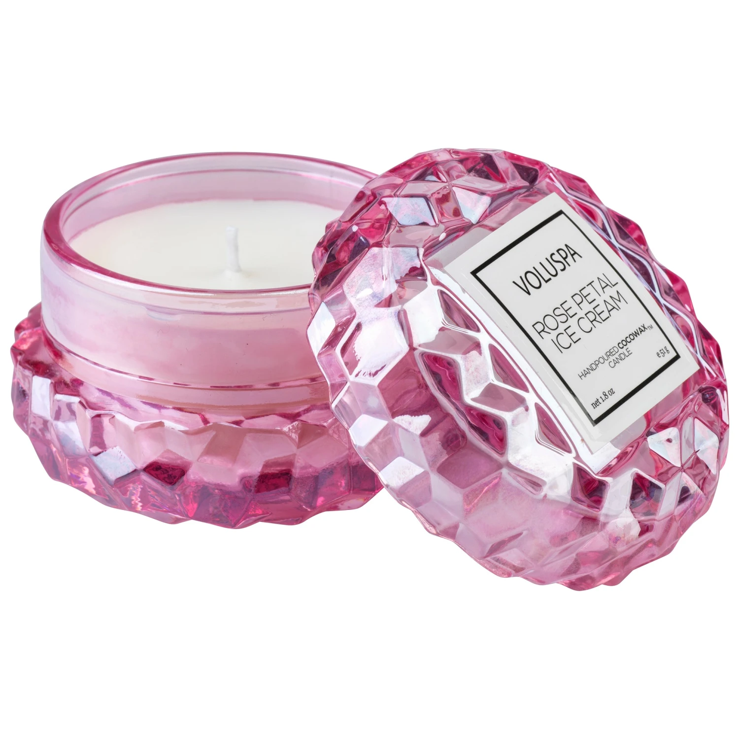 Voluspa Rose Petal Ice Cream - Macaron Candle 2 Voluspa Rose Petal Ice Cream - Macaron Candle - Image 2