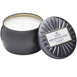 Voluspa Makassar Ebony & Peach - Mini Tin Candle