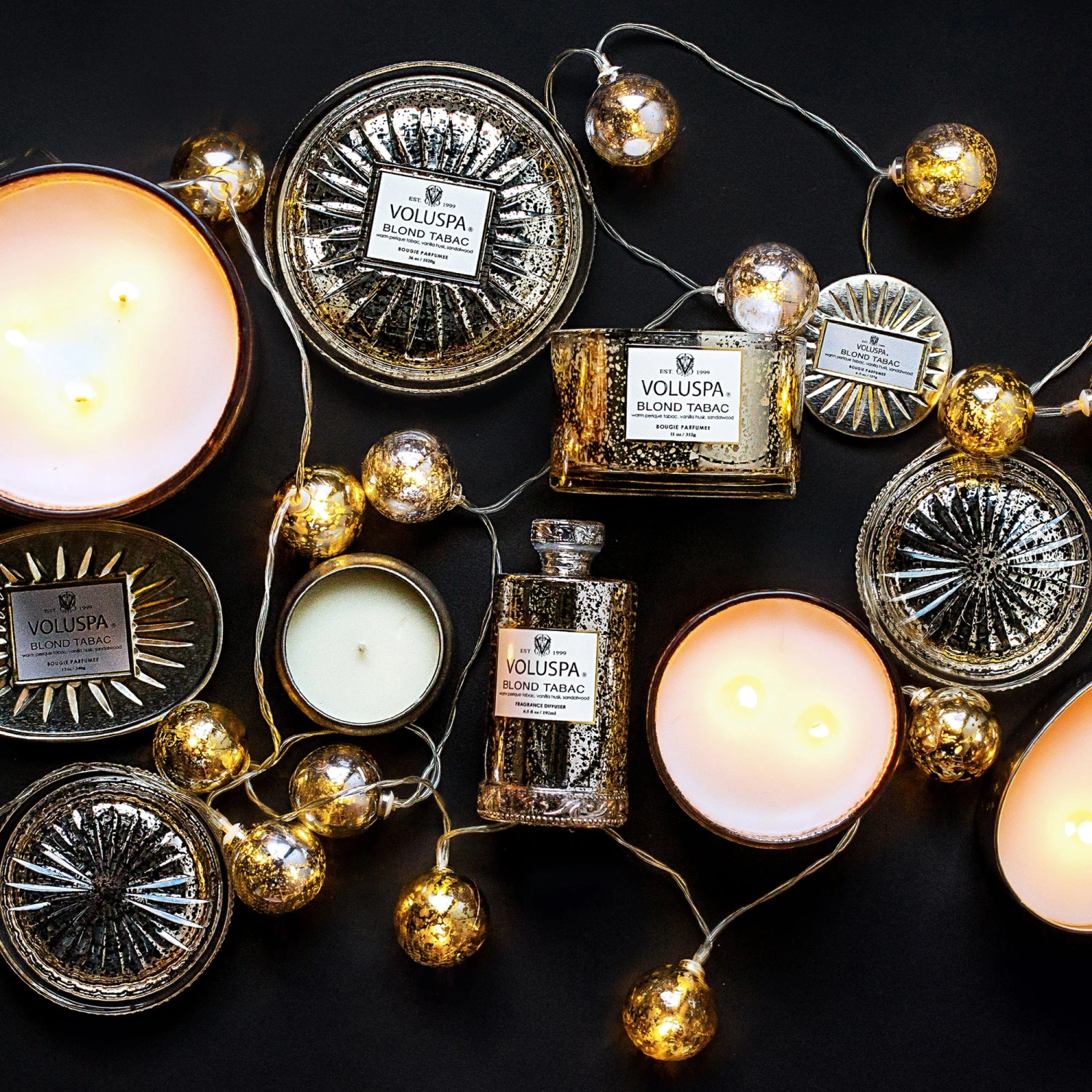 Voluspa Blond Tabac - Mini Tin Candle 2 Voluspa Blond Tabac - Mini Tin Candle - Image 2