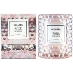 Voluspa - Rose Colored Glasses Icon Cloche Cover Candle