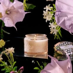 Voluspa - Jasmine Midnight Blooms Small Glass Jar Candle -Voluspa Sales Store s23 ing 72434 web