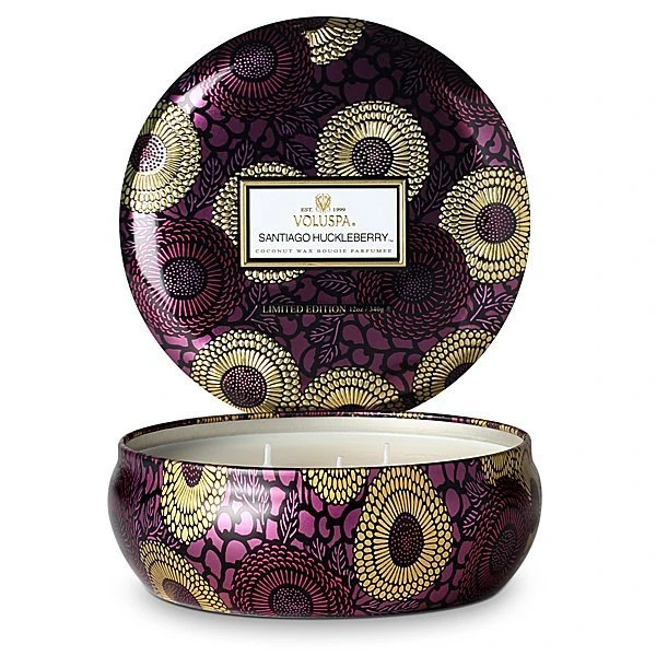 Voluspa - Santiago Huckleberry 3 Wick Tin Candle 1 Voluspa - Santiago Huckleberry 3 Wick Tin Candle