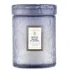 Voluspa - Apple Blue Clover Embossed Small Glass Candle