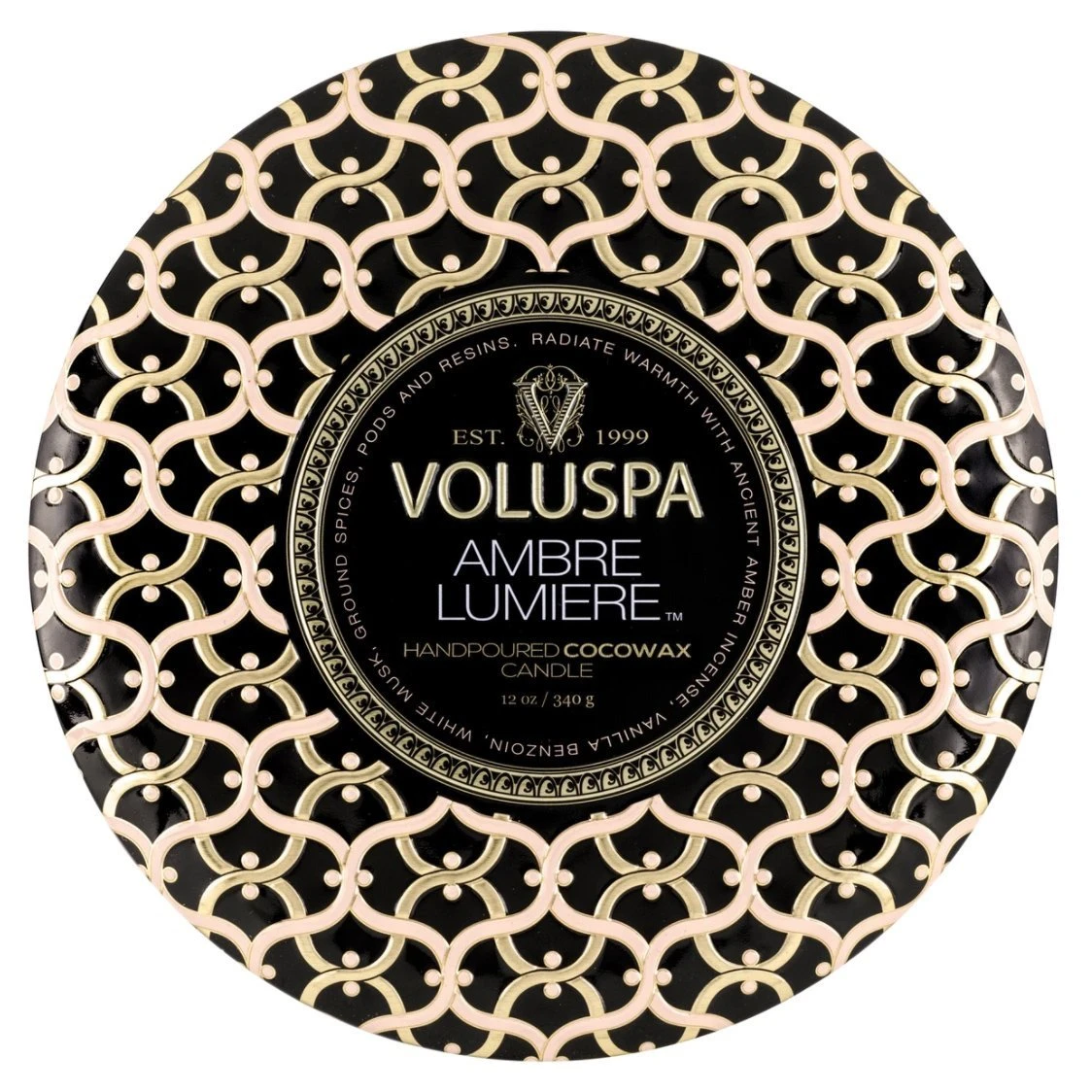 Voluspa - Ambre Lumiere 3 Wick Tin Candle 3 Voluspa - Ambre Lumiere 3 Wick Tin Candle - Image 3
