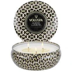 Voluspa - Ambre Lumiere 3 Wick Tin Candle