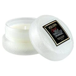 Voluspa Spiced Goji Tarocco Orange - Macaron Candle -Voluspa Sales Store seasonal macaron glass candle spiced goji tarocco orange 2 e561