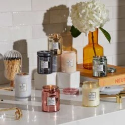 Voluspa - Sparkling Rose Embossed Small Glass Candle -Voluspa Sales Store sp22 lf vermeil small jars all web f563d393 336d 47b8 b0c2 9141c2c2aa00 1024x1024