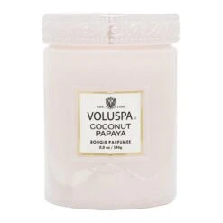 Voluspa - Coconut Papaya Embossed Small Glass Candle